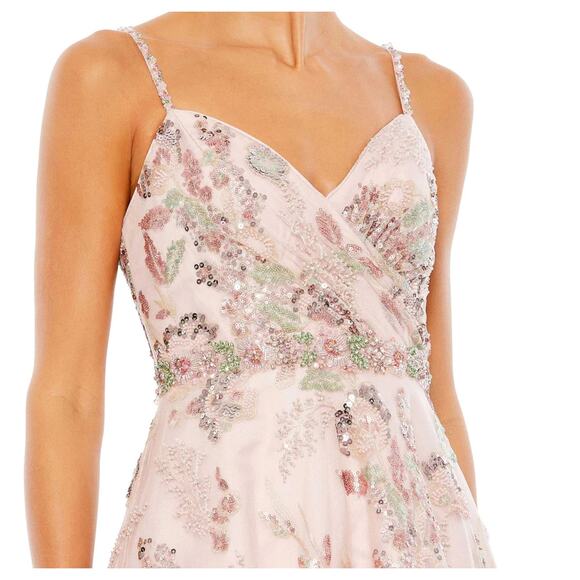 Mac Duggal 67971 Beaded Floral Lace Gown Rose Pink Garden Party 8 NEW - Picture 10 of 11